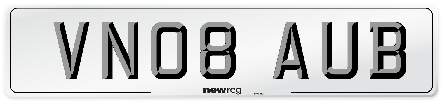 VN08 AUB Number Plate from New Reg